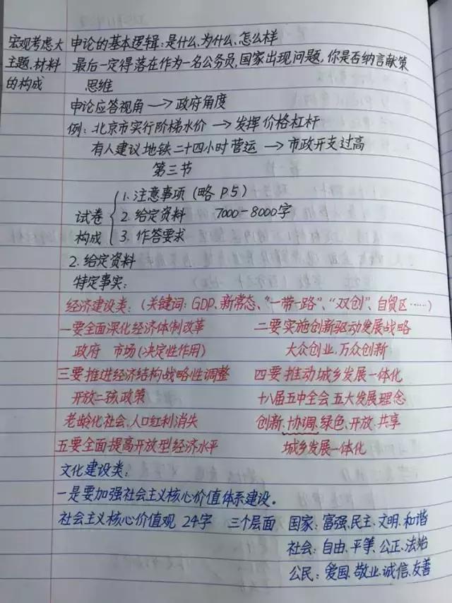 行測(cè)80分，申論70分，公考牛人筆記分享！