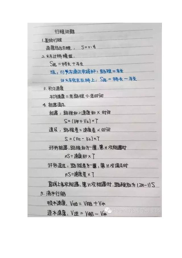 行測(cè)公式記不??？學(xué)霸幾張筆記就搞定了！