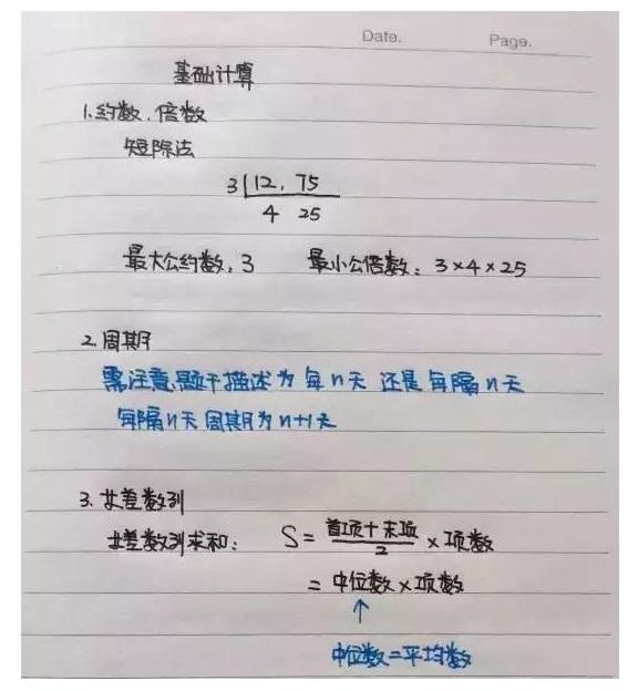 行測(cè)公式記不??？學(xué)霸幾張筆記就搞定了！