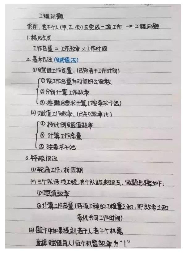 行測(cè)公式記不?。繉W(xué)霸幾張筆記就搞定了！