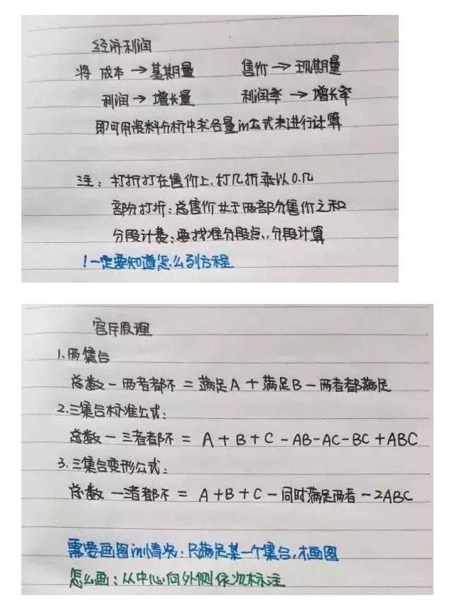 行測(cè)公式記不??？學(xué)霸幾張筆記就搞定了！